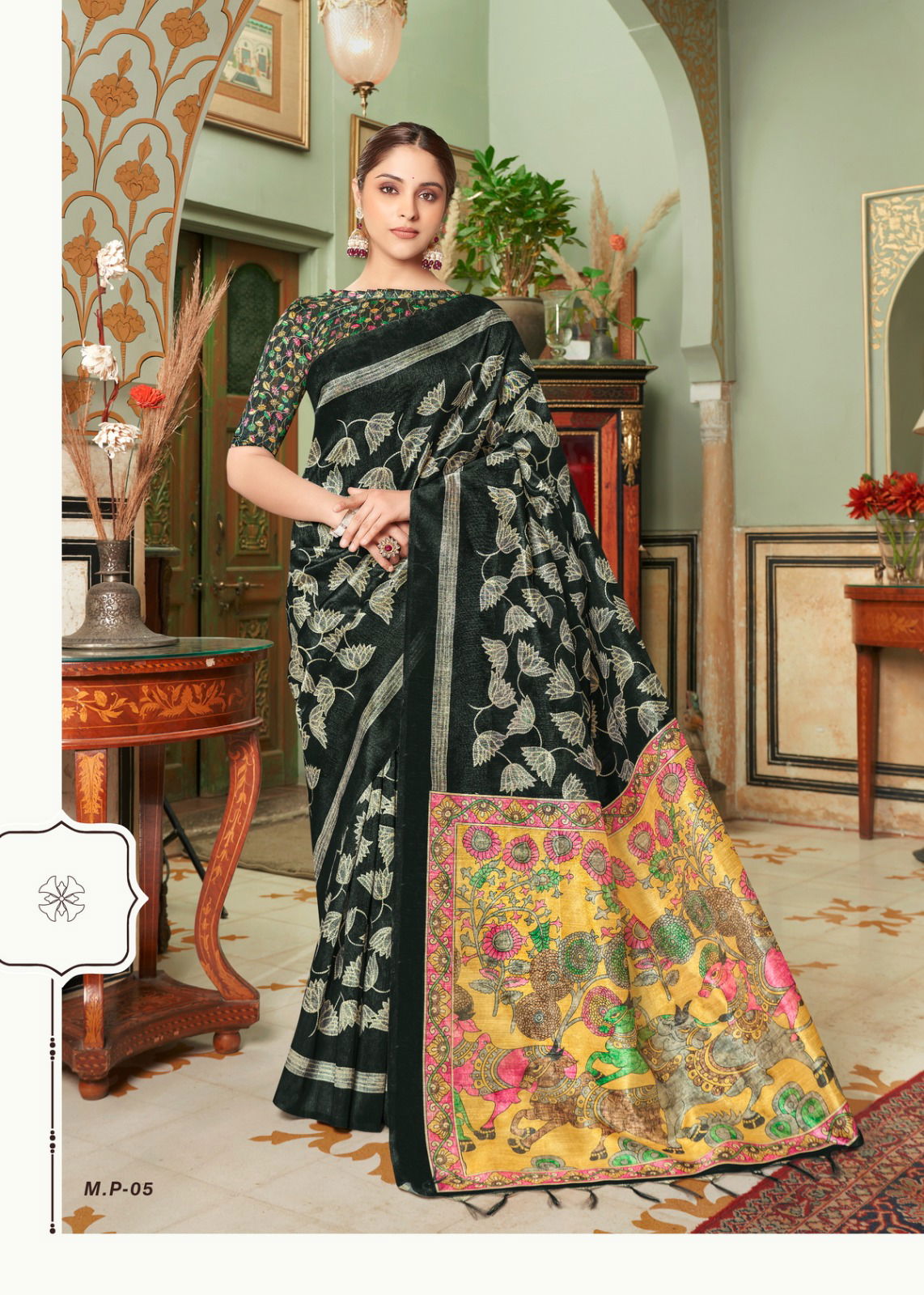 Madhubani By Shreyans MP-01 To MP-09 Printed Saree Catalog